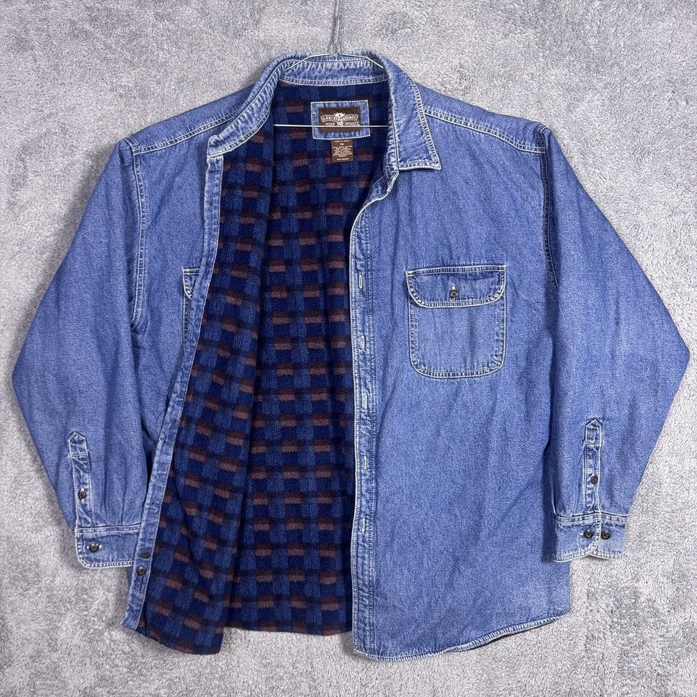 Vintage Levi's Jacket Mens 2XL XXL Denim Blanket Lined Chore Barn Field Shacket